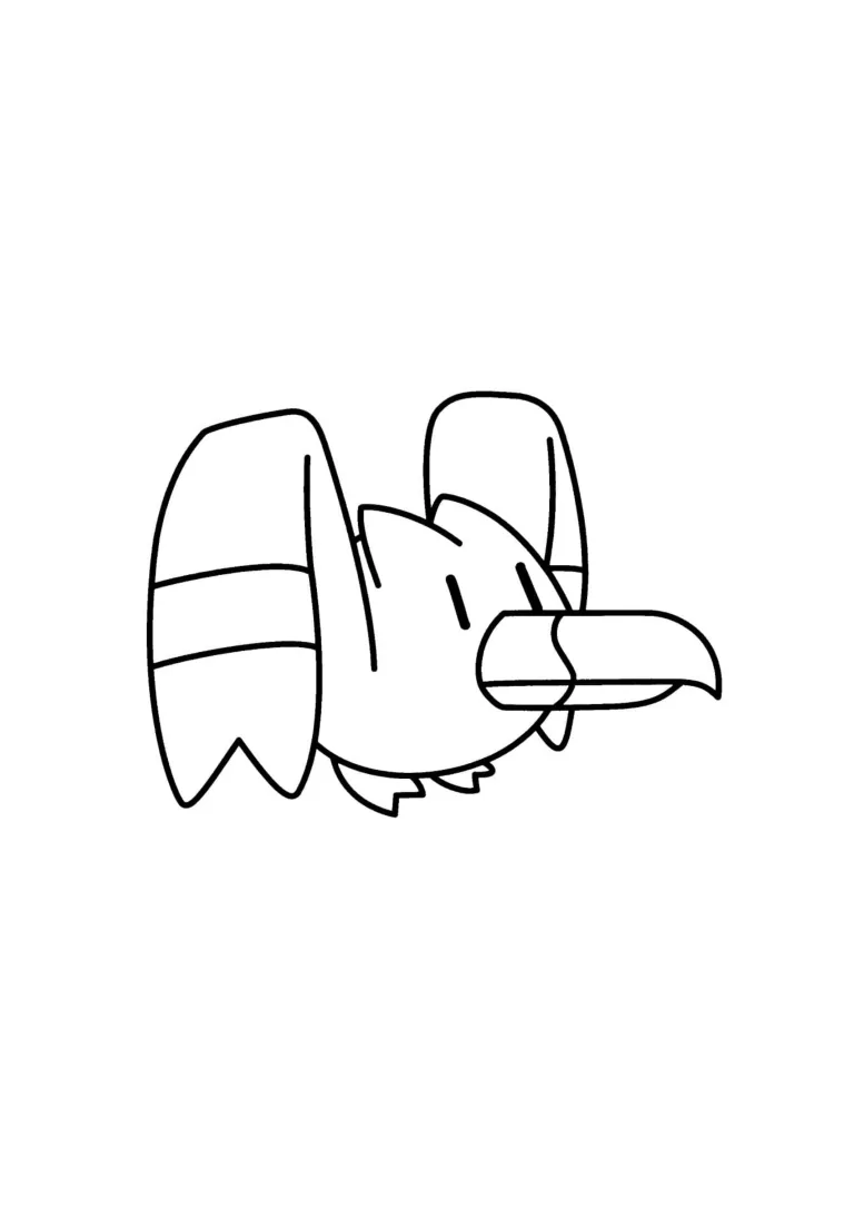 Wingull coloring page (A4) to print