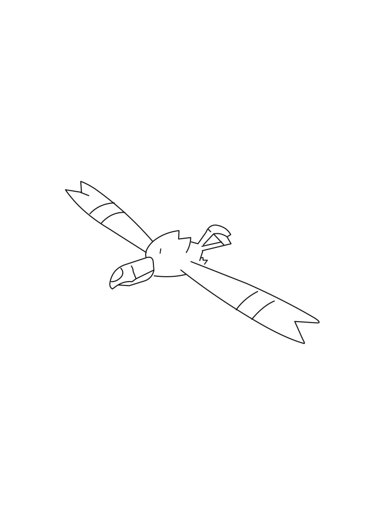 Wingull coloring page (A4) to print