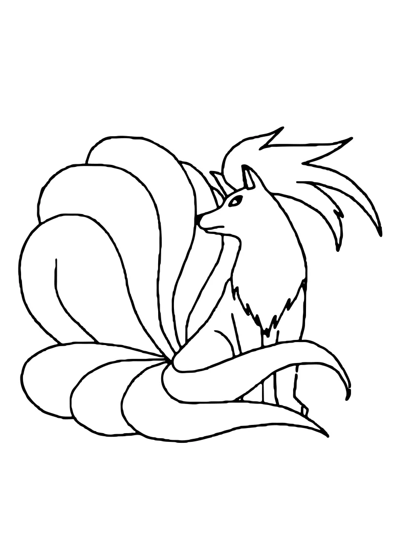 Coloriage Feunard (A4) à imprimer