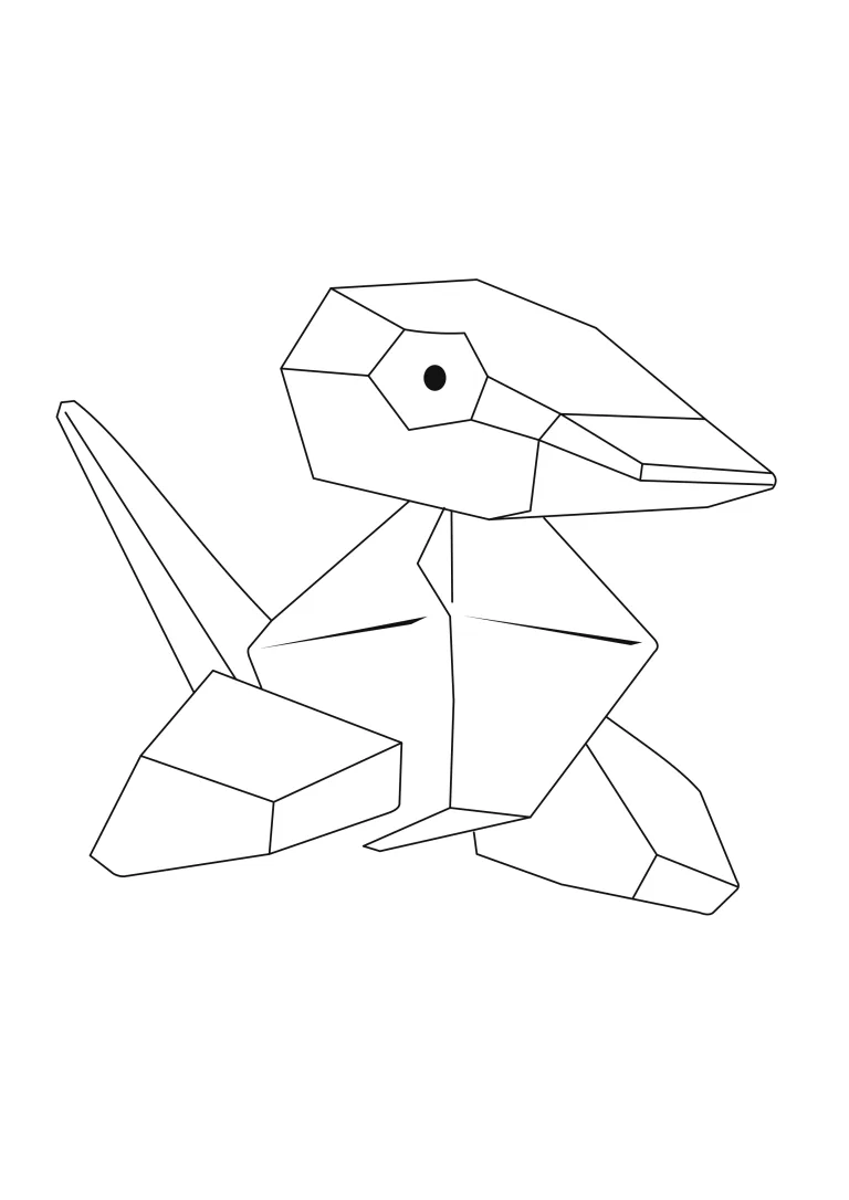 Coloriage Porygon (A4) à imprimer