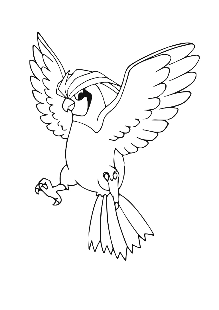 Página para colorear Pidgeotto (A4) para imprimir