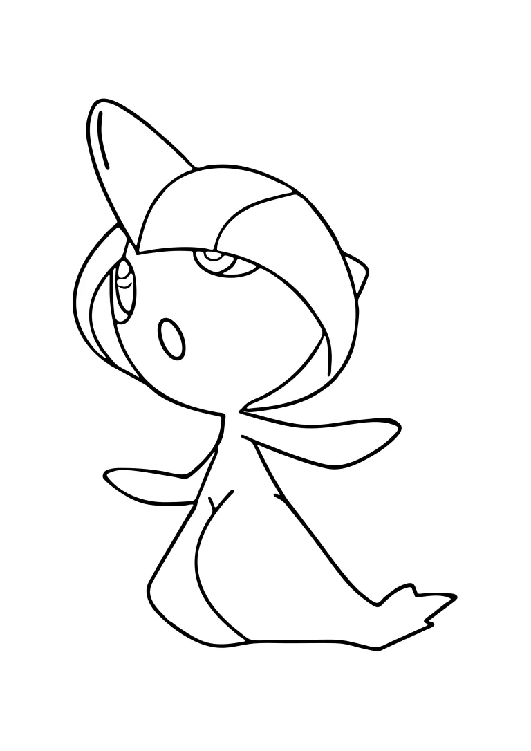 Ralts coloring page (A4) to print