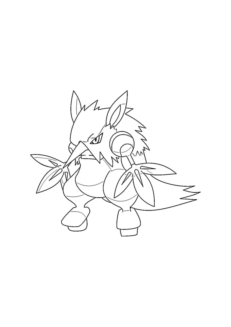 Shiftry coloring page (A4) to print