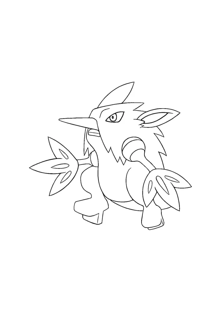 Shiftry coloring page (A4) to print
