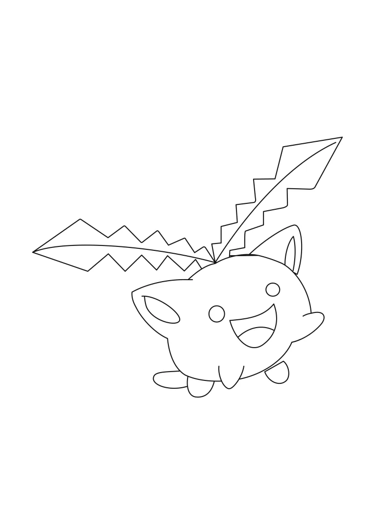 Hoppip coloring page (A4) to print