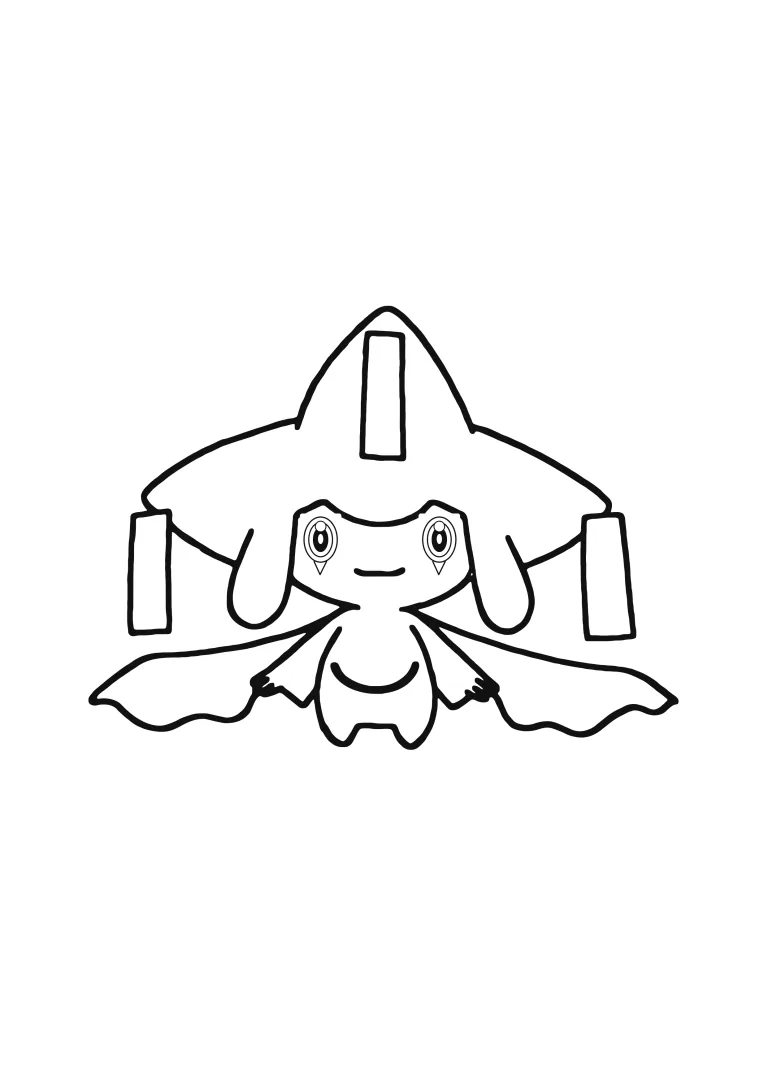 Página para colorear Jirachi (A4) para imprimir