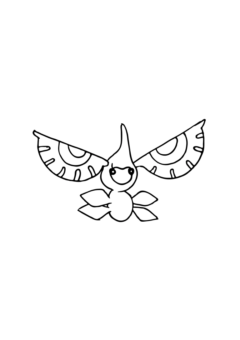 Página para colorear Masquerain (A4) para imprimir