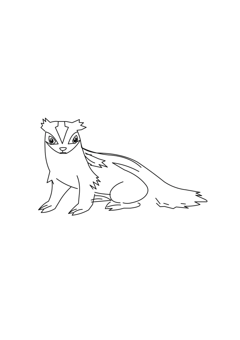 Linoone coloring page (A4) to print