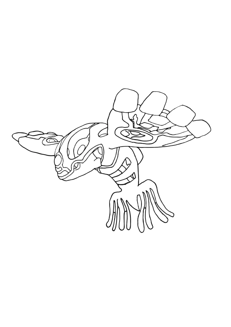 Página para colorear Kyogre (A4) para imprimir