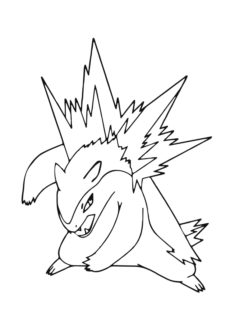 Coloriage Typhlosion (A4) à imprimer