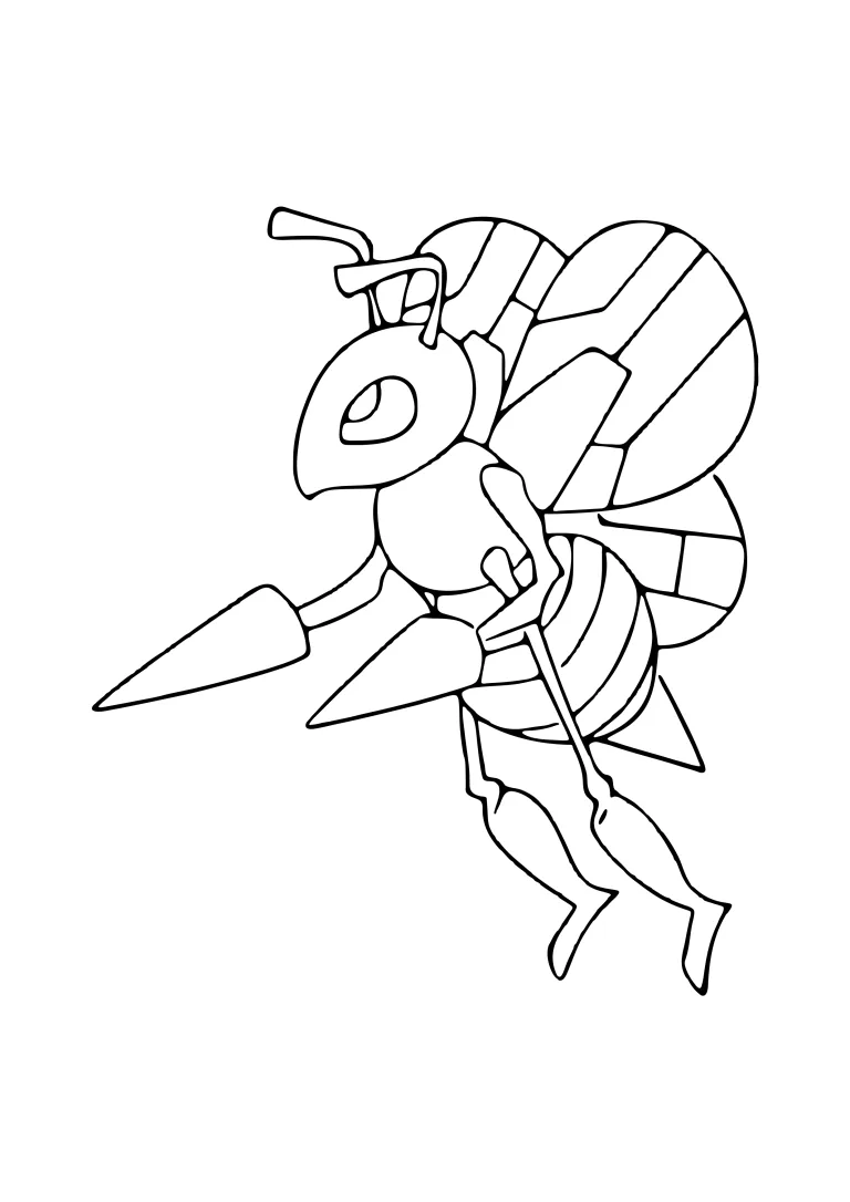 Beedrill coloring page (A4) to print