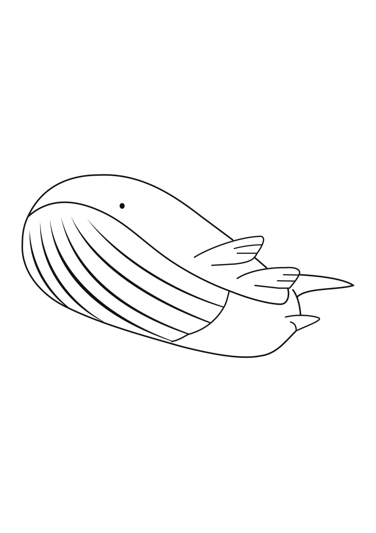 Coloriage Wailord (A4) à imprimer