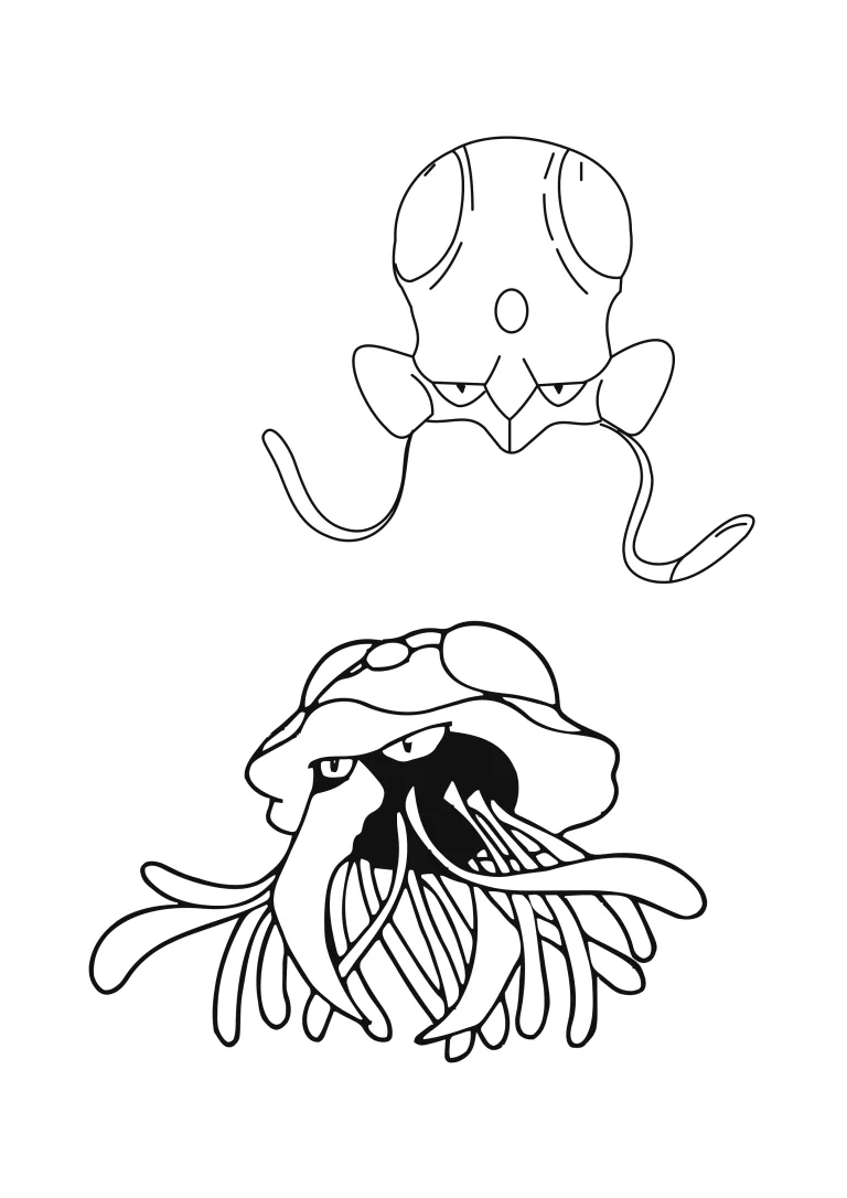 Página para colorear Tentacruel (A4) para imprimir