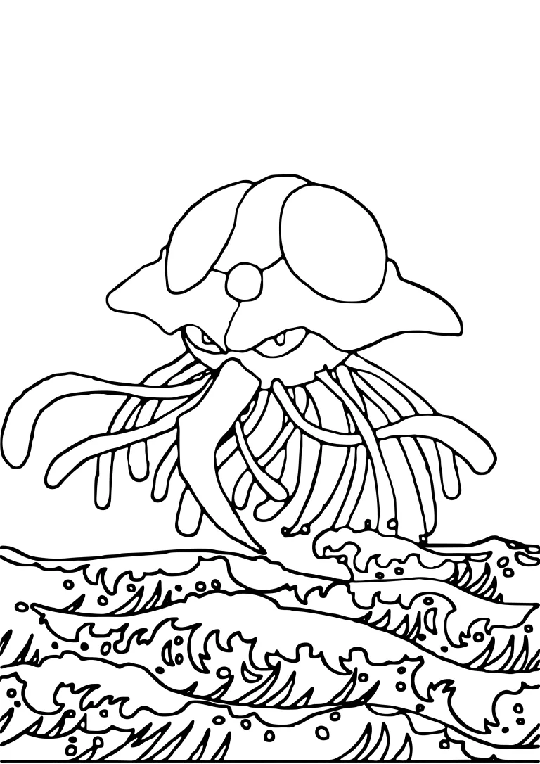 Página para colorear Tentacruel (A4) para imprimir