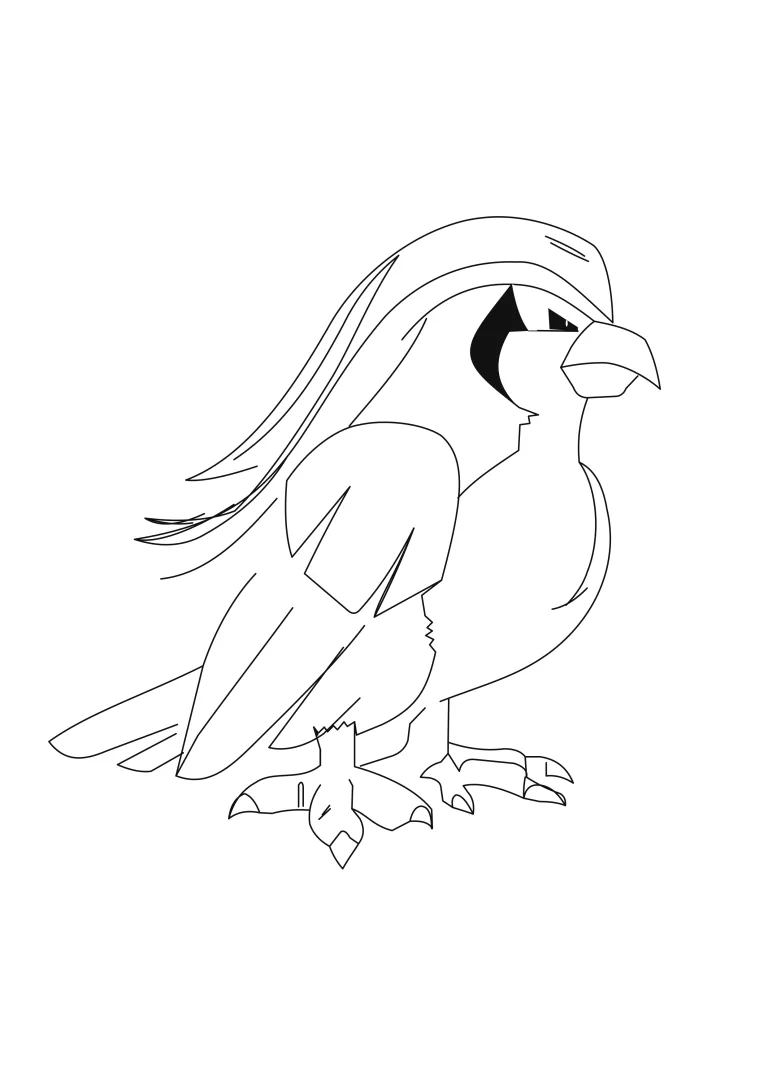 Pidgeot coloring page (A4) to print