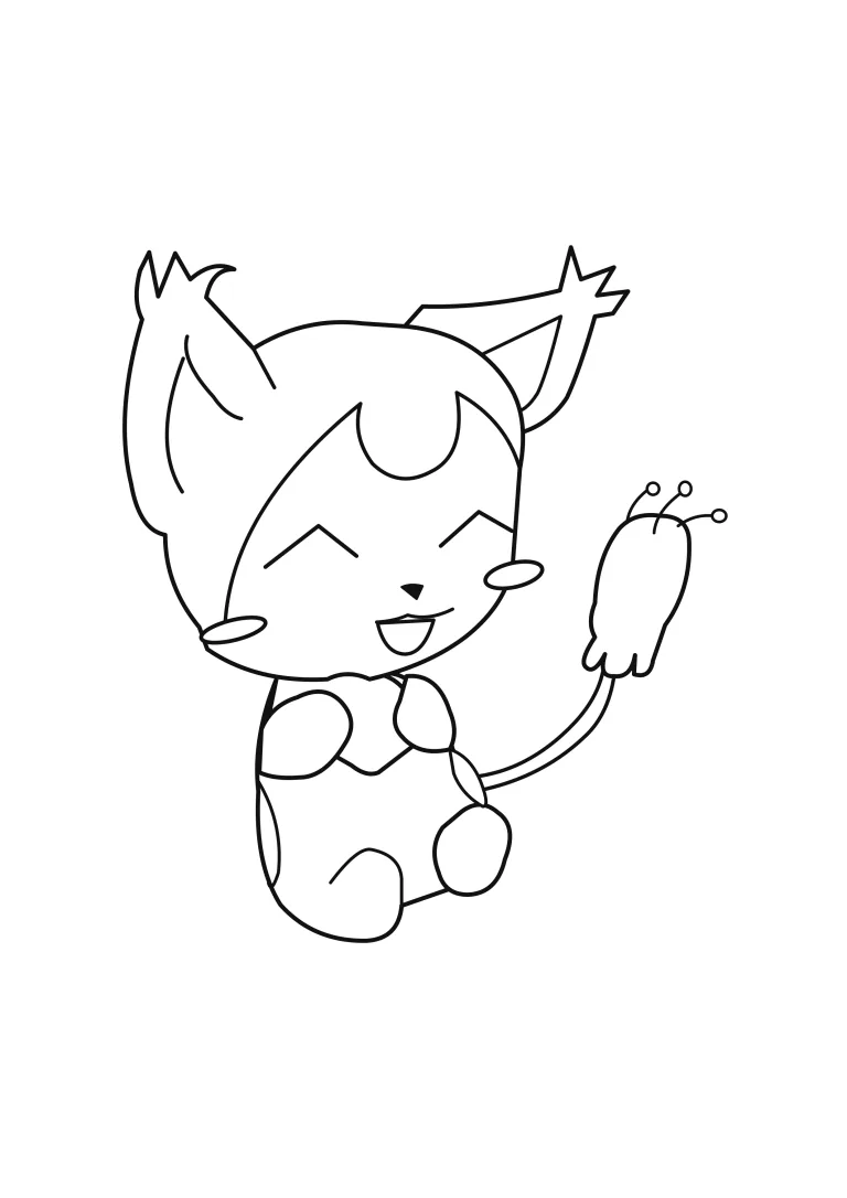 Skitty coloring page (A4) to print