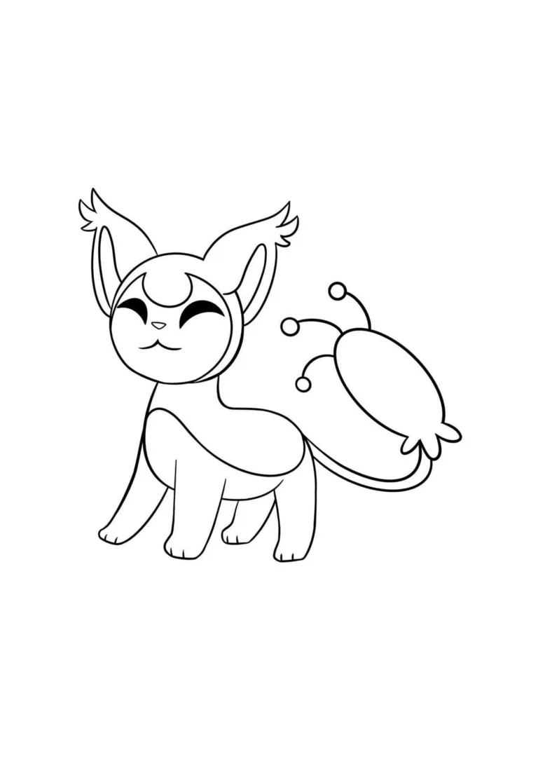 Skitty coloring page (A4) to print