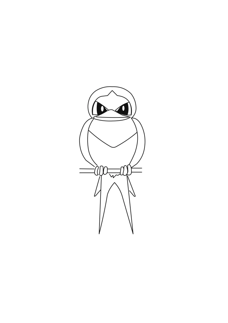 Página para colorear Taillow (A4) para imprimir