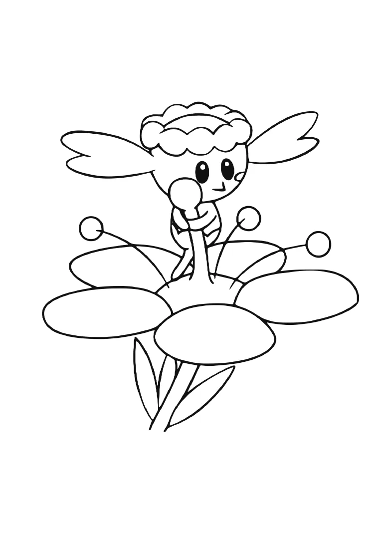 Página para colorear Flabébé (A4) para imprimir