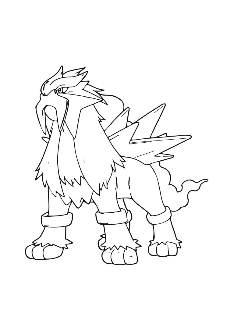 Página para colorear Entei (A4) para imprimir