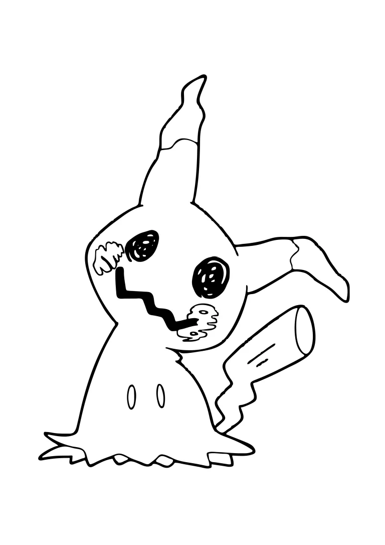 Mimikyu coloring page (A4) to print