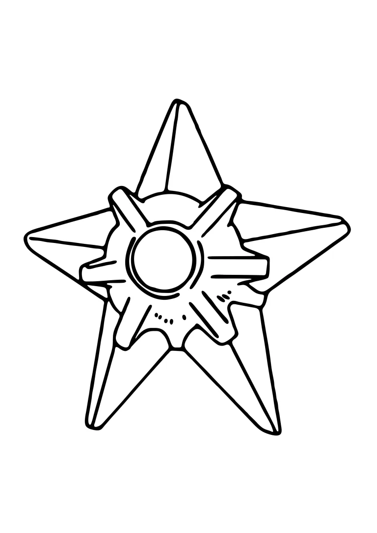 Staryu coloring page (A4) to print