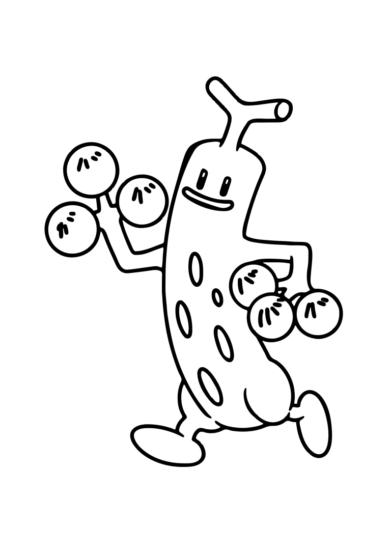 Página para colorear Sudowoodo (A4) para imprimir