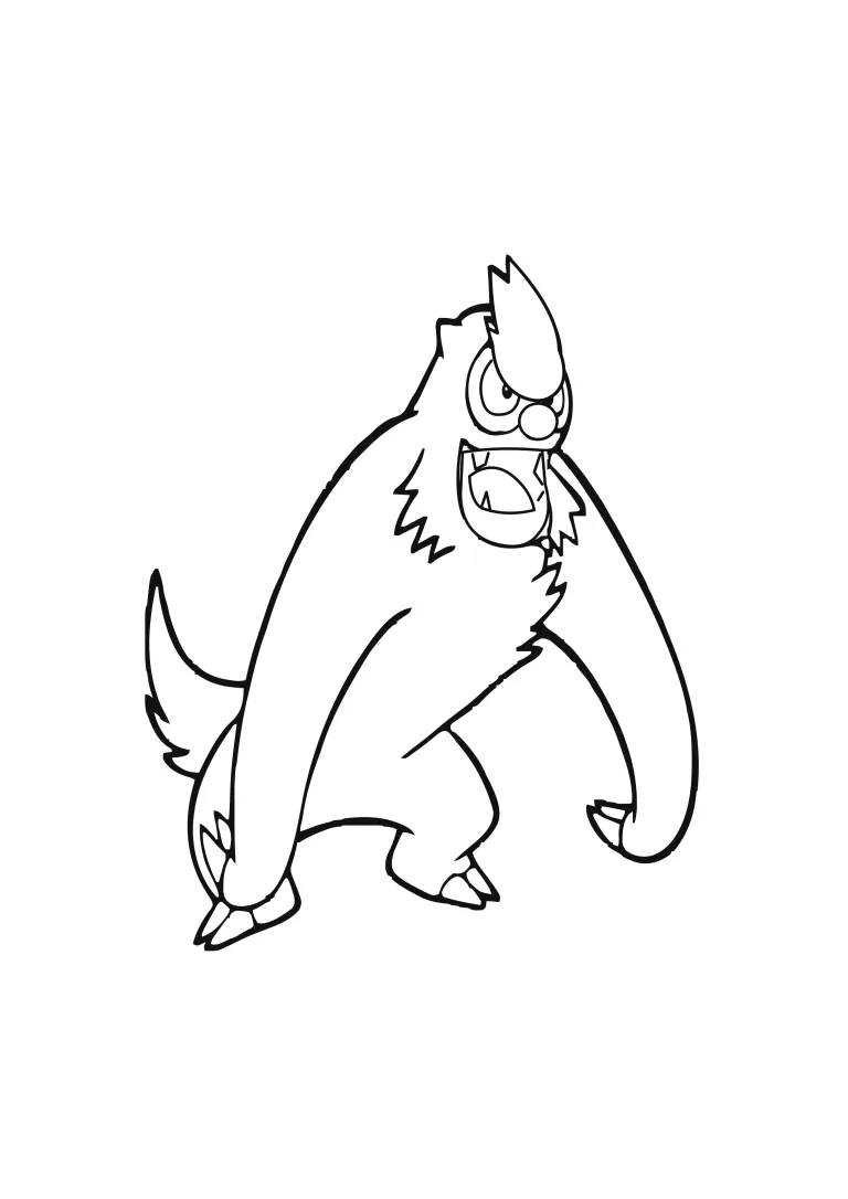 Vigoroth coloring page (A4) to print