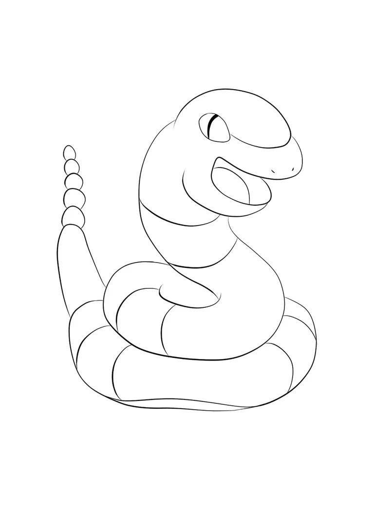 Ekans coloring page (A4) to print