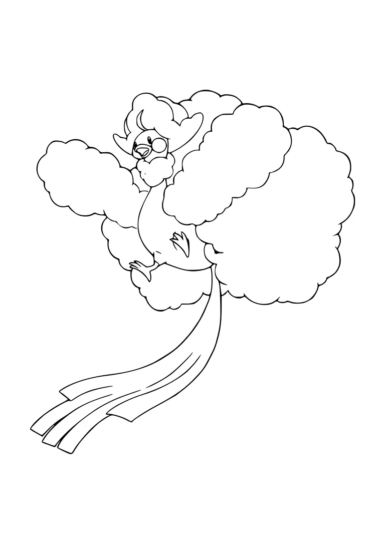 Página para colorear Altaria (A4) para imprimir