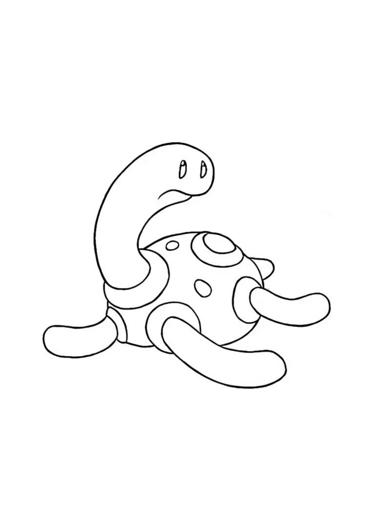 Shuckle coloring page (A4) to print