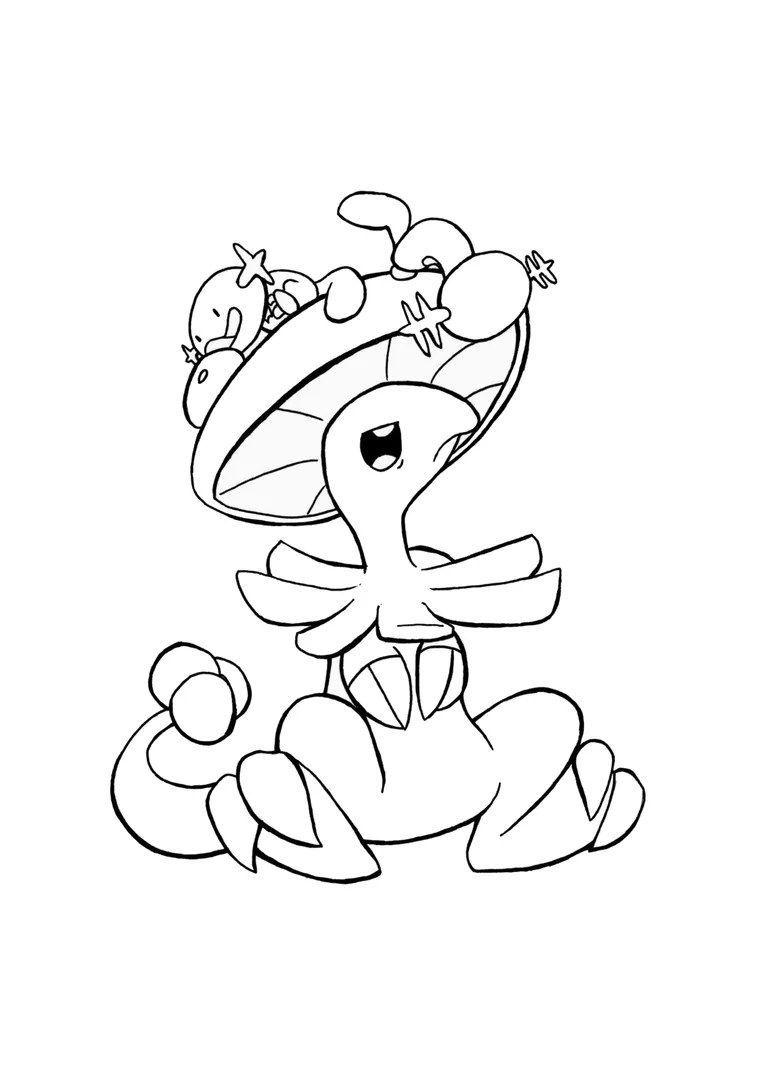Página para colorear Breloom (A4) para imprimir
