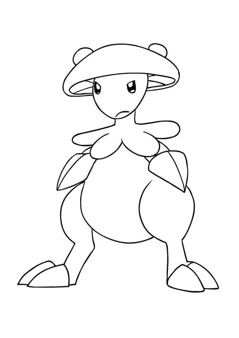 Página para colorear Breloom (A4) para imprimir