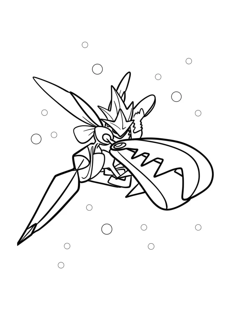 Scizor coloring page (A4) to print