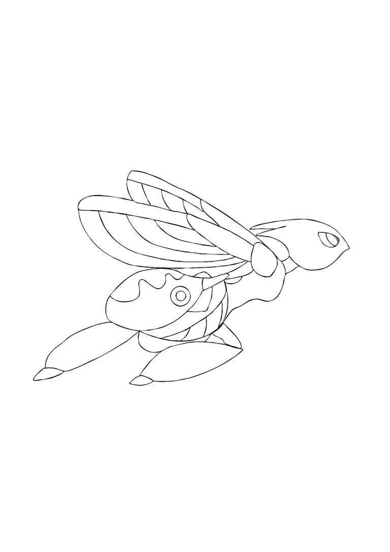 Scizor coloring page (A4) to print