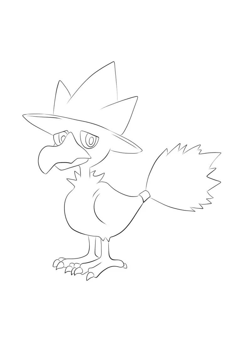 Murkrow coloring page (A4) to print