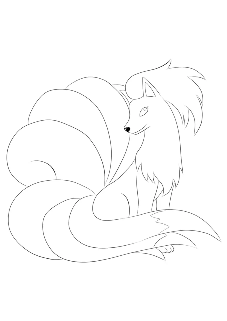 Coloriage Feunard (A4) à imprimer