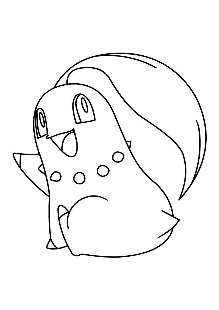 Página para colorear Chikorita (A4) para imprimir