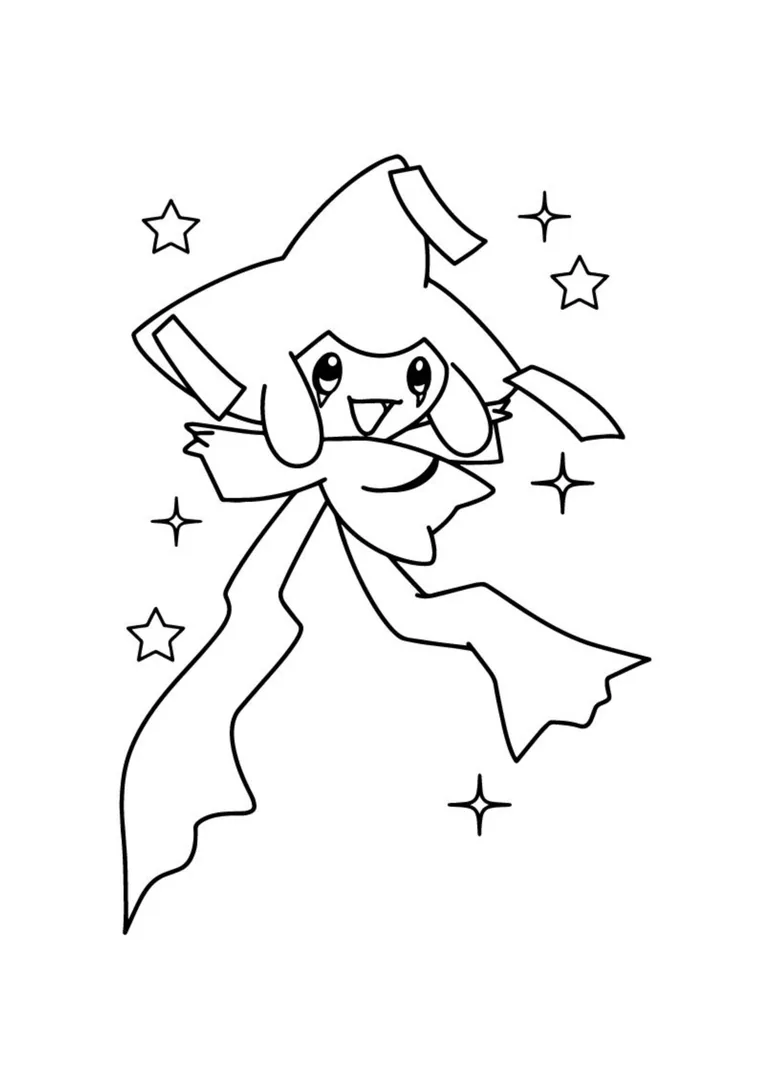 Página para colorear Jirachi (A4) para imprimir