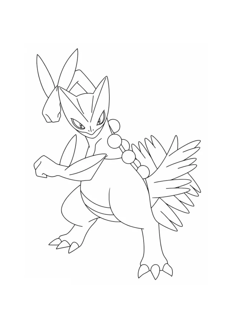 Página para colorear Sceptile (A4) para imprimir
