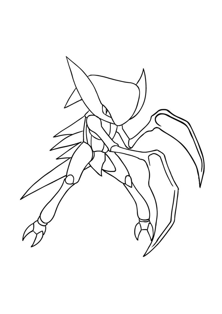 Kabutops coloring page (A4) to print