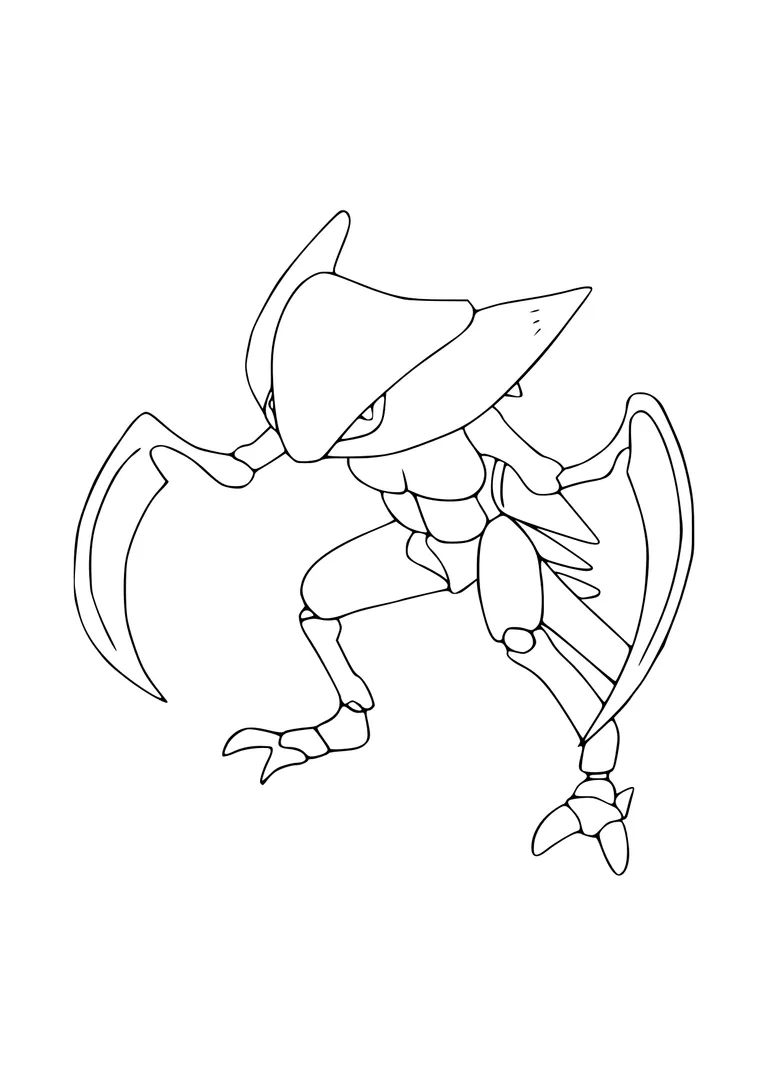 Kabutops coloring page (A4) to print