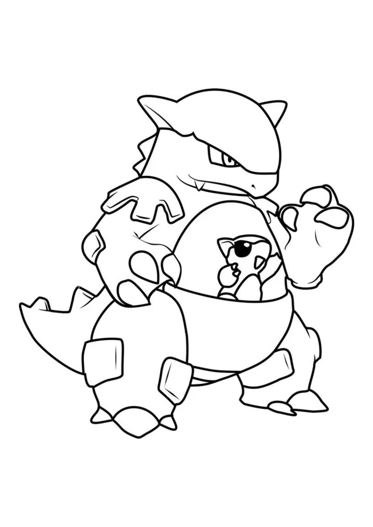Coloriage Kangourex (A4) à imprimer