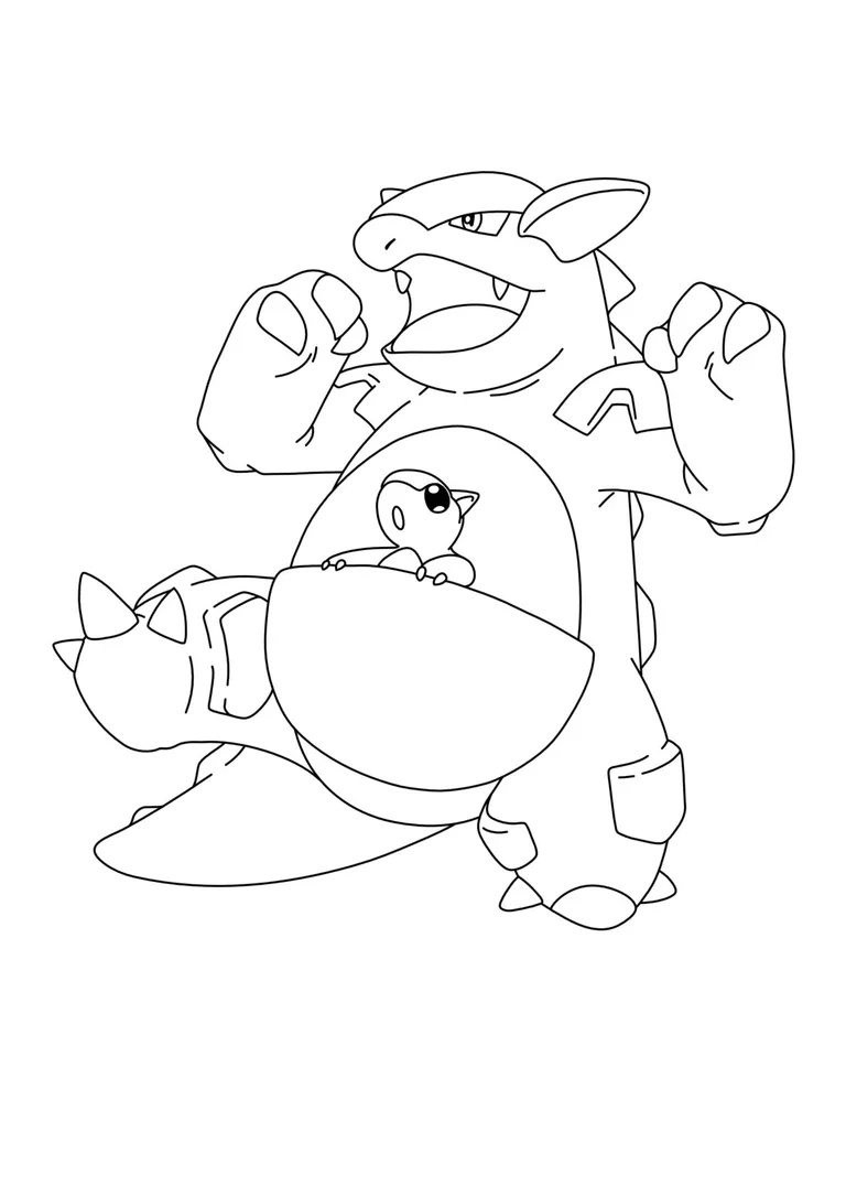 Coloriage Kangourex (A4) à imprimer