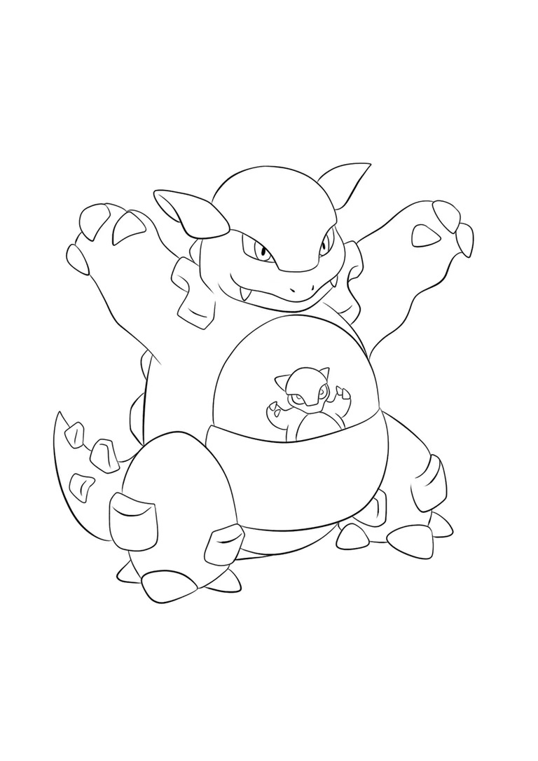Coloriage Kangourex (A4) à imprimer
