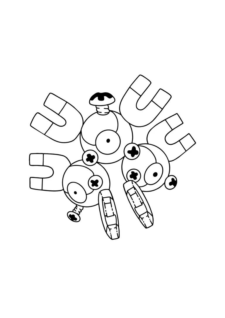 Coloriage Magnéton (A4) à imprimer