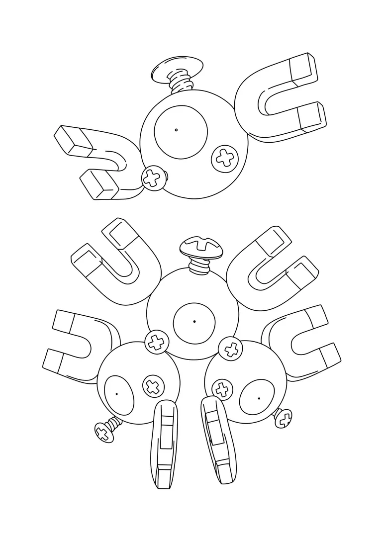 Coloriage Magnéton (A4) à imprimer