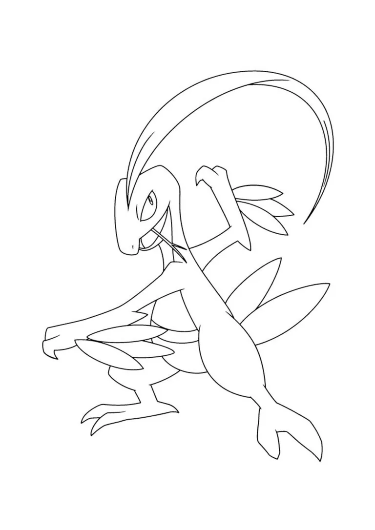 Grovyle coloring page (A4) to print