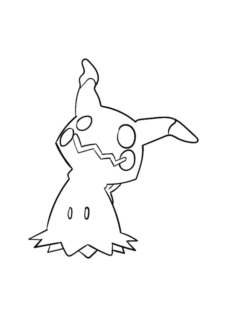 Mimikyu coloring page (A4) to print