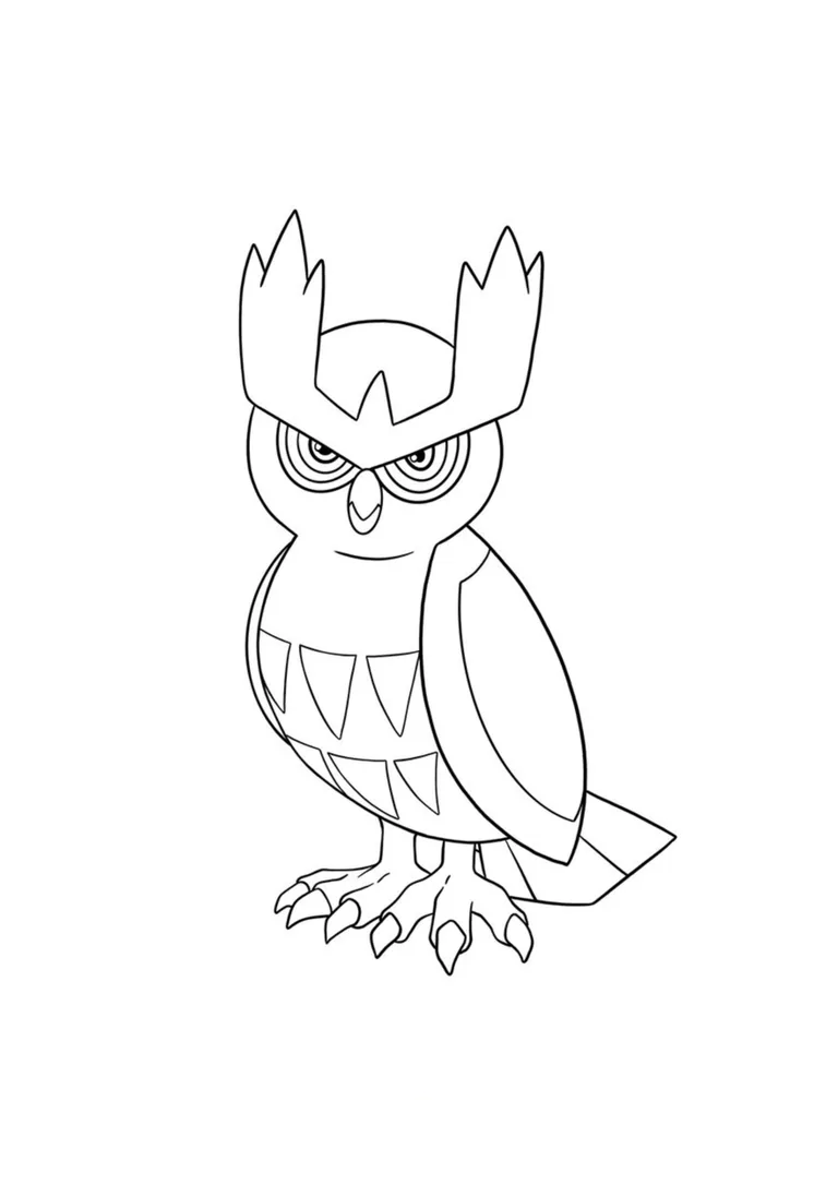 Noctowl coloring page (A4) to print